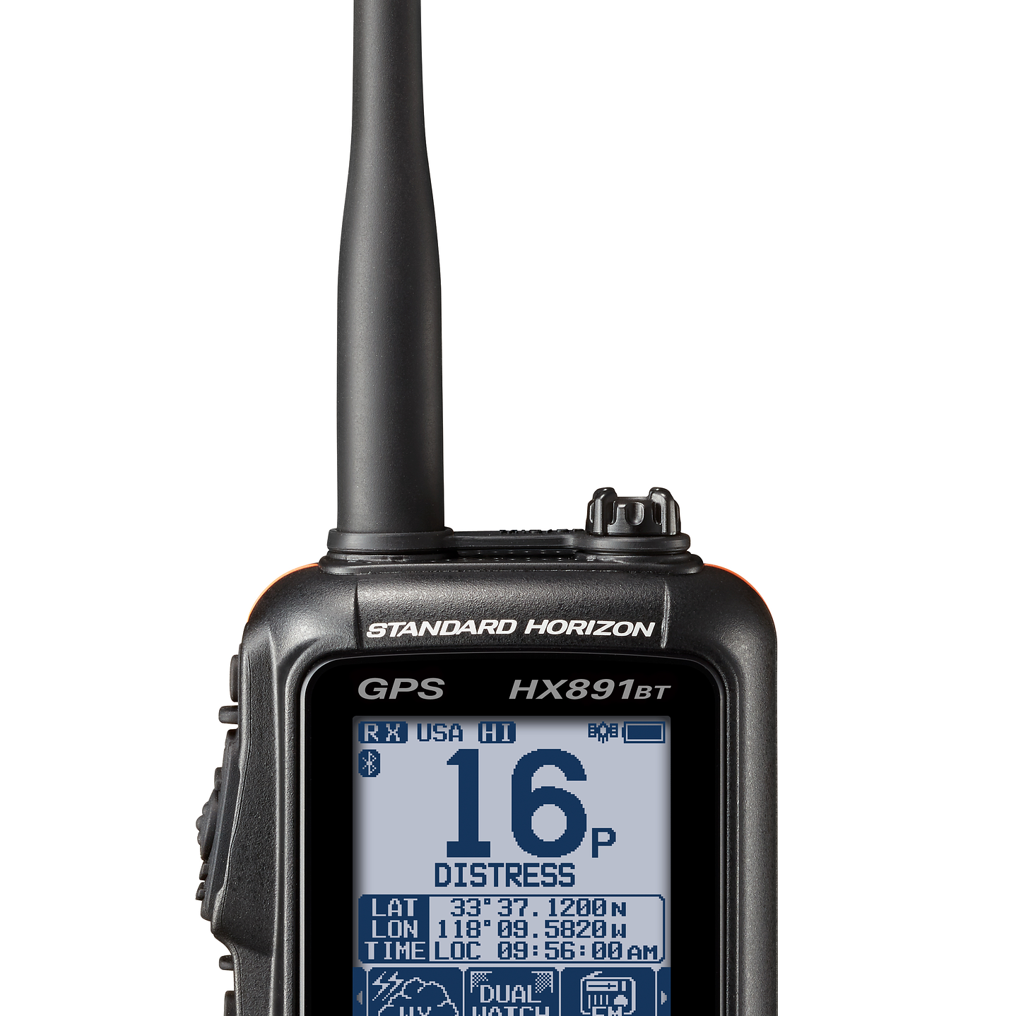  Standard Horizon HX-891BT Solid Black VHF Portátil marino flotante IPX8 DSC Clase H de 6W MIL-STD-810F MOB, Bluetooth, GPS, NOAA, Strobe light, Incluye Bandeja de batería Alka Precio con iva incluido 4