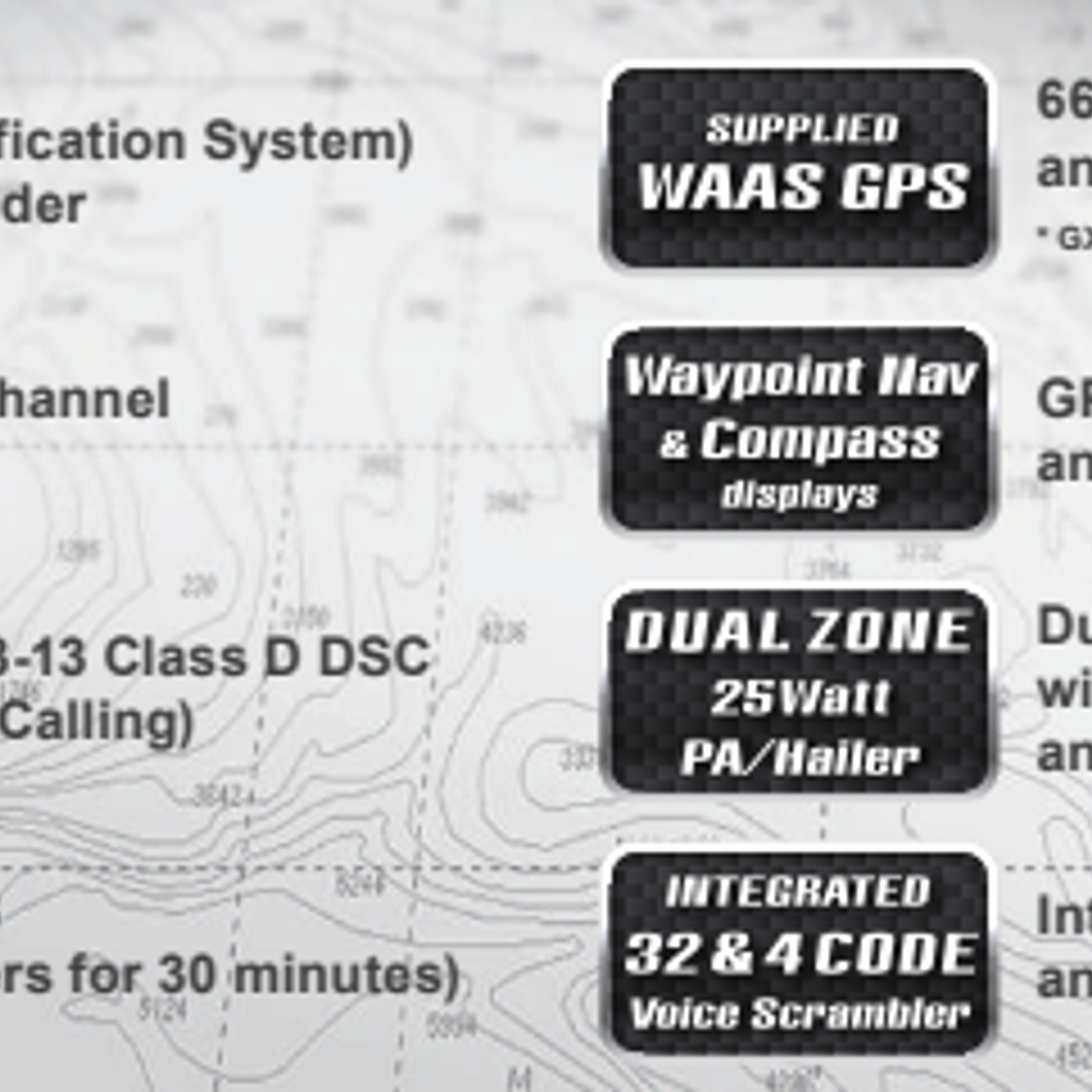 Standard Horizon GX-6000 Móvil Marino, Matrix, negro, Fixed Mount, VHF, 25W IPX8, MOB, GM, GPS Clase D, NOAA (Importación a pedido) Precio con iva incluido  4