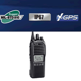 ICOM IC-F4261DS UHF 450-512MHz 512CH Analogico y Digital NXDN 5W Radio digital con GPS, IP67, con pantalla y teclado standard (A pedido 4-6 semanas) Precio con iva incluido