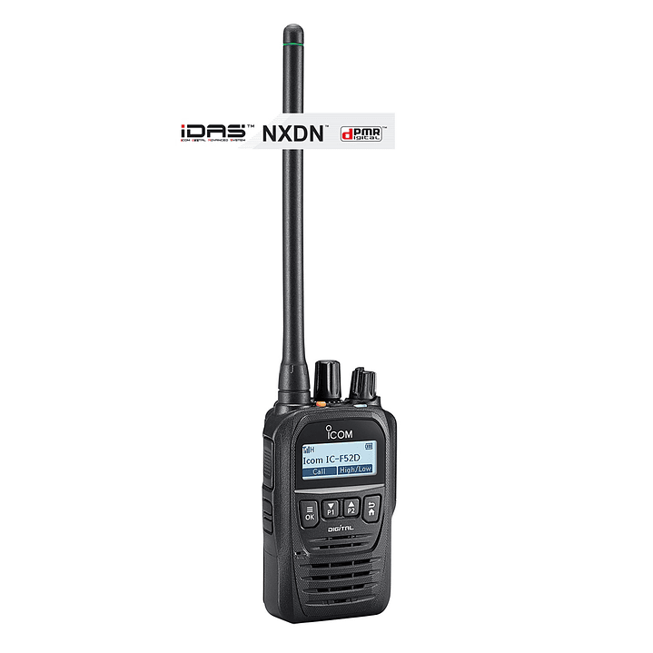 ICOM IC-F52D VHF 136-174 MHz 512 canales Digital IDAS™ 5W Radio digital MIL-STD-810 G Protección IP67 (Importación a pedido 4 - 6 semanas) Precio con iva incluido 1