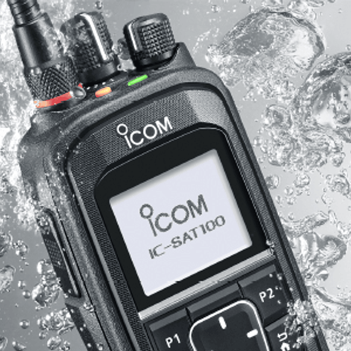 ICOM IC-SAT100 Radio Satelital, comunicación Vía PTT en Todo el Mundo **Plan Satelital no incluido** (Importación de 4-5 semanas) Precio con iva incluido 4