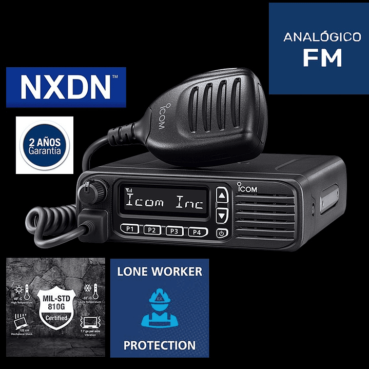 ICOM IC-F6130D UHF2 400–520MHz 128CH DIgital y Analogico 45W Radio móvil digital IDAS™ NXDN y Analogico Precio con iva incluido 1