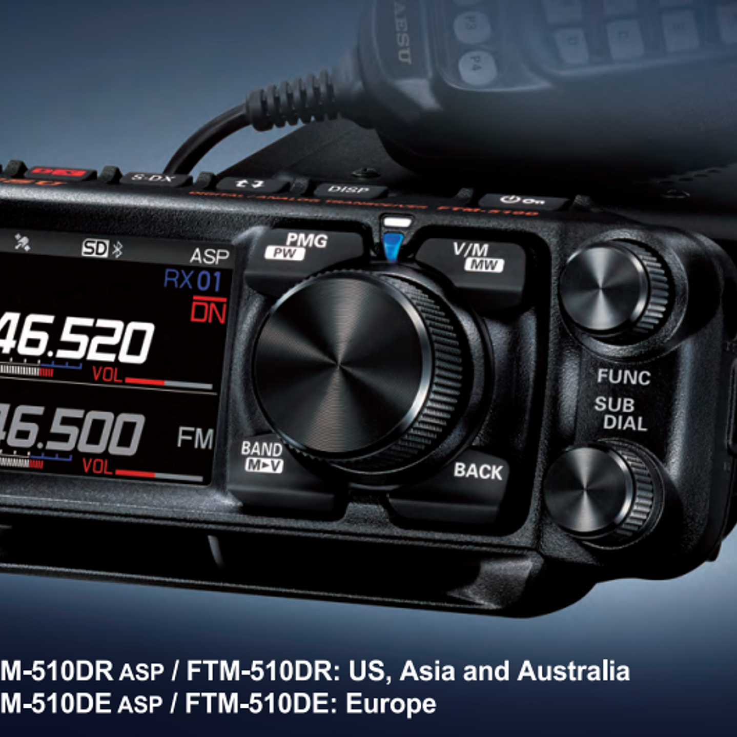 Yaesu FTM-510DRASP 50W Radio móvil de doble banda C4FM digital/FM VHF/UHF ASP (A pedido por importación) Precio con iva incluido 6