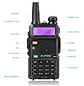 BAOFENG UV-5R VHF 136-174 Mhz/UHF 400-520 Mhz 128CH Analogico 4W Radio dual band portátil de dos vías programable con teclado Precio con iva incluido - Miniatura 11