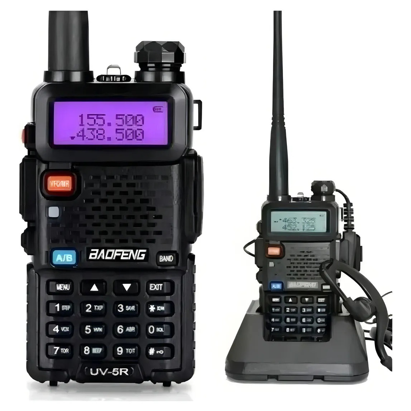 BAOFENG UV-5R VHF 136-174 Mhz/UHF 400-520 Mhz 128CH Analogico 4W Radio dual band portátil de dos vías programable con teclado Precio con iva incluido 13