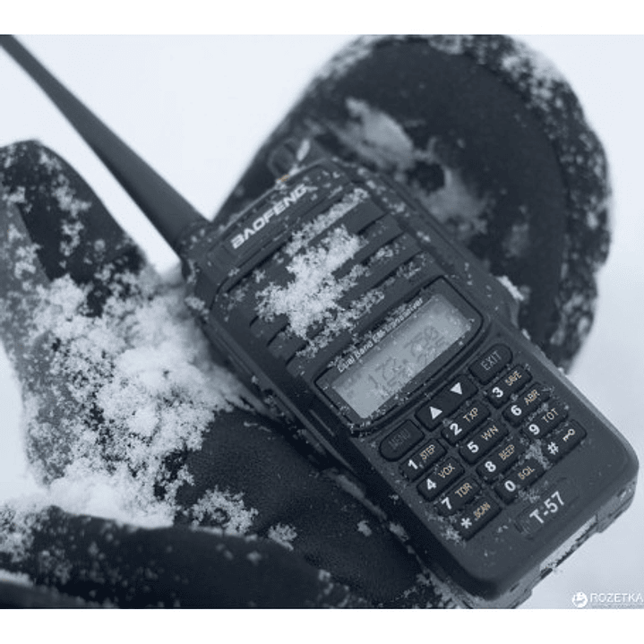  Baofeng T-57 UHF 400-520/VHF 136-174 Mhz 128CH Analogico 5W Radio dual band, IP67 Ideal para cámaras de frío, zona lacustre o trabajos de costa Precio con iva incluido 2
