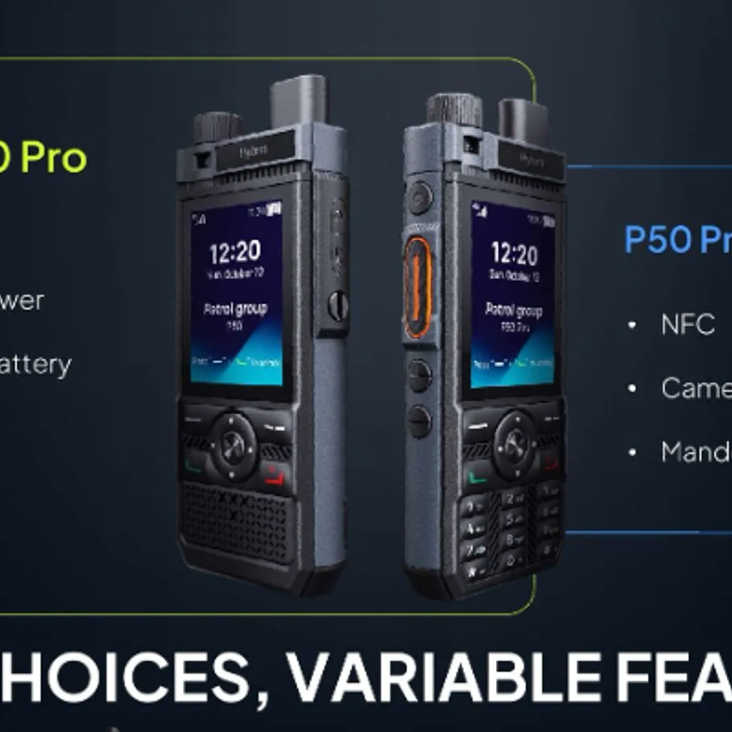 Hytera P50 PRO Radio PoC PTT over cellular y Smartphone Si tu equipo trabaja en ambientes exigentes, con turnos largos y necesita comunicación confiable y robusta Precio con iva incluido 2