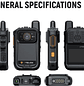 Telox CP680 Bodycam y Radio PoC 64GB 5G 4G Wifi Android 12 IP68 GPS Compresión H.265 Encriptación AES256 180gr Pre/Post grabación NFC BT5.0 USB C CUMPLE Ley 21659 Precio con iva incluido - Miniatura 1
