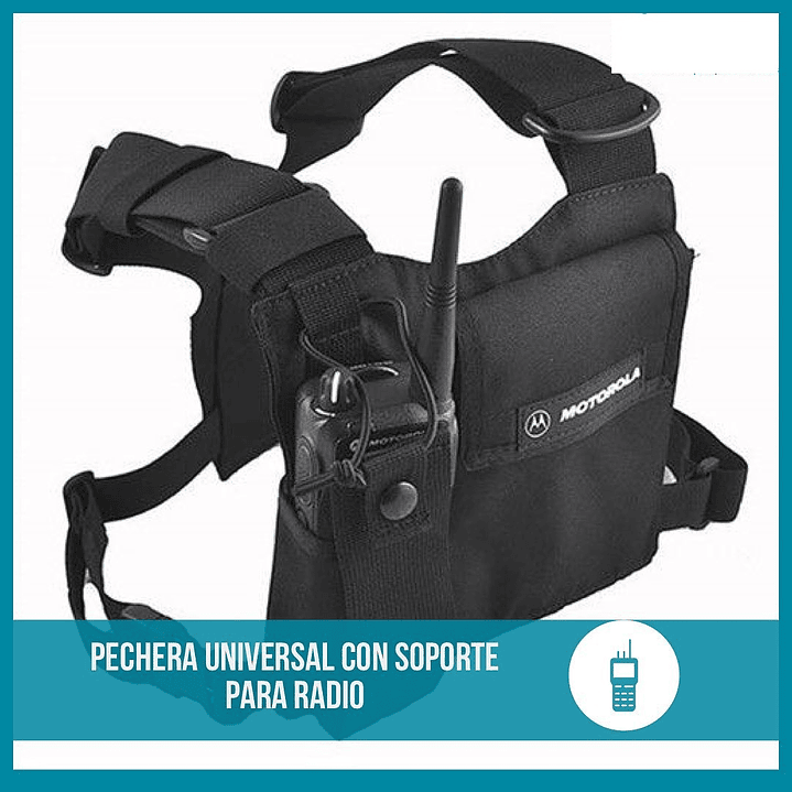 Motorola HLN6602 (10 unidades) Pechera Universal con soporte de radio, lápiz y velcro de seguridad Precio con iva incluido 4