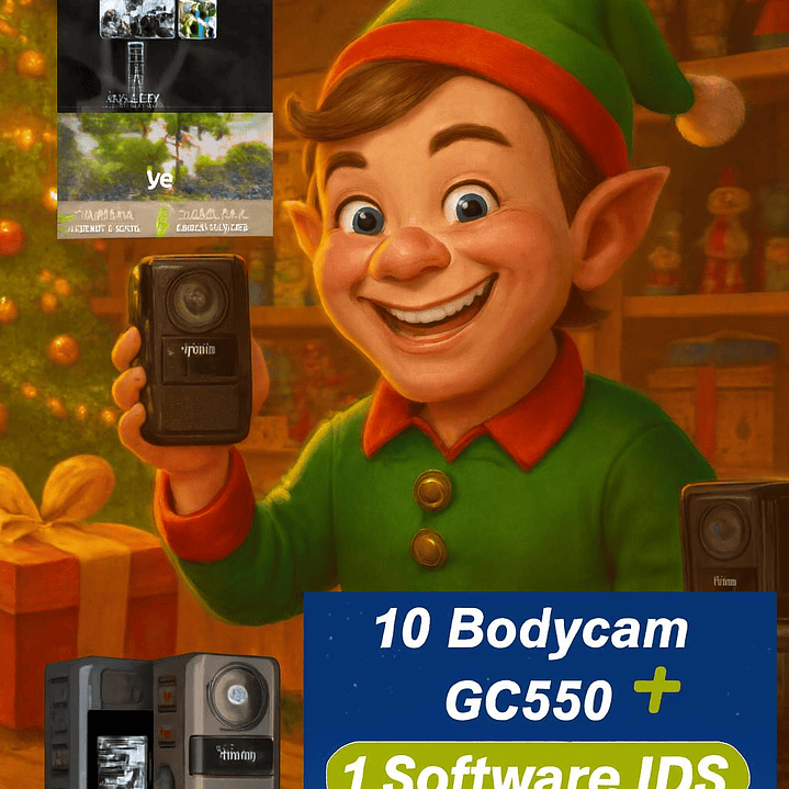 Hytera GC550 (10 unidades) + IDS Bodycam 64GB 150° AES256 USB Tipo C IP67 9hr trabajo continuo CUMPLE Ley 21659 Seguridad Privada Precio con iva incluido 1