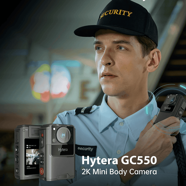Hytera GC550 (10 unidades) + IDS Bodycam 64GB 150° AES256 USB Tipo C IP67 9hr trabajo continuo CUMPLE Ley 21659 Seguridad Privada Precio con iva incluido 4