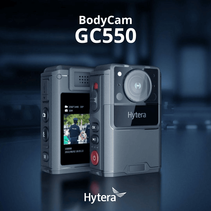 Hytera GC550 (10 unidades) + IDS Bodycam 64GB 150° AES256 USB Tipo C IP67 9hr trabajo continuo CUMPLE Ley 21659 Seguridad Privada Precio con iva incluido 6