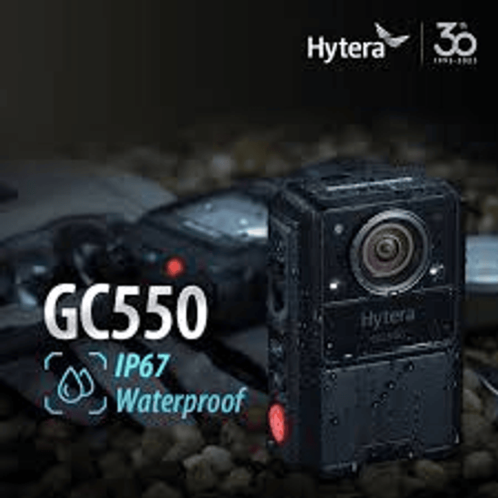 Hytera GC550 (10 unidades) + IDS Bodycam 64GB 150° AES256 USB Tipo C IP67 9hr trabajo continuo CUMPLE Ley 21659 Seguridad Privada Precio con iva incluido 12