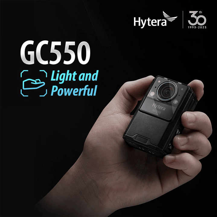 Hytera GC550 (10 unidades) + IDS Bodycam 64GB 150° AES256 USB Tipo C IP67 9hr trabajo continuo CUMPLE Ley 21659 Seguridad Privada Precio con iva incluido 14