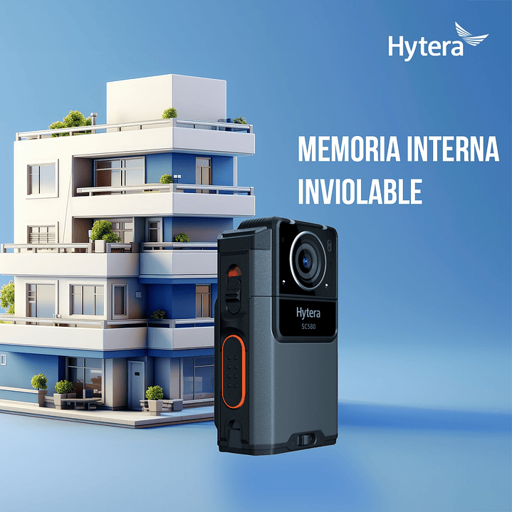 10 Hytera SC580 Bodycam +IDS 64GB y Radio PoC 4G 121°-150° IP68 158gr BT5.1 GPS Wifi Simcard Pre/Post Grabado de vídeo Vídeo Cifrado AES256 12 Horas grabación continua Cumple ley 21659 Precio con iva 8