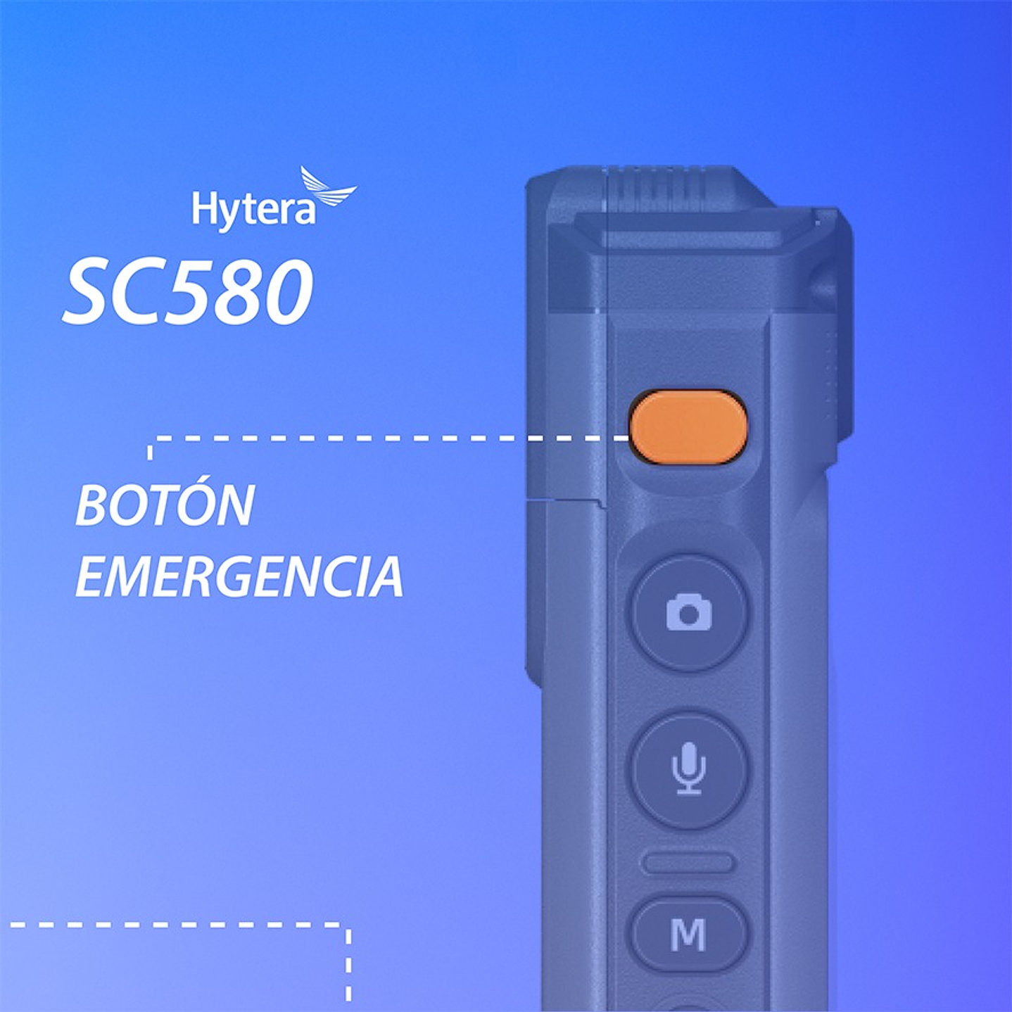 10 Hytera SC580 Bodycam +IDS 64GB y Radio PoC 4G 121°-150° IP68 158gr BT5.1 GPS Wifi Simcard Pre/Post Grabado de vídeo Vídeo Cifrado AES256 12 Horas grabación continua Cumple ley 21659 Precio con iva 45