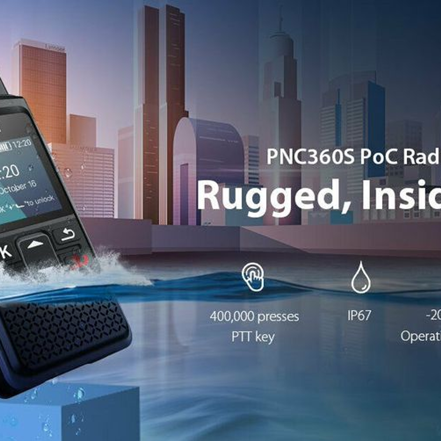 10 Hytera PNC360S + 10 EHS26R Auriculares + PoC Radio PTT sobre celular duradero y confiable para las condiciones más difíciles 13