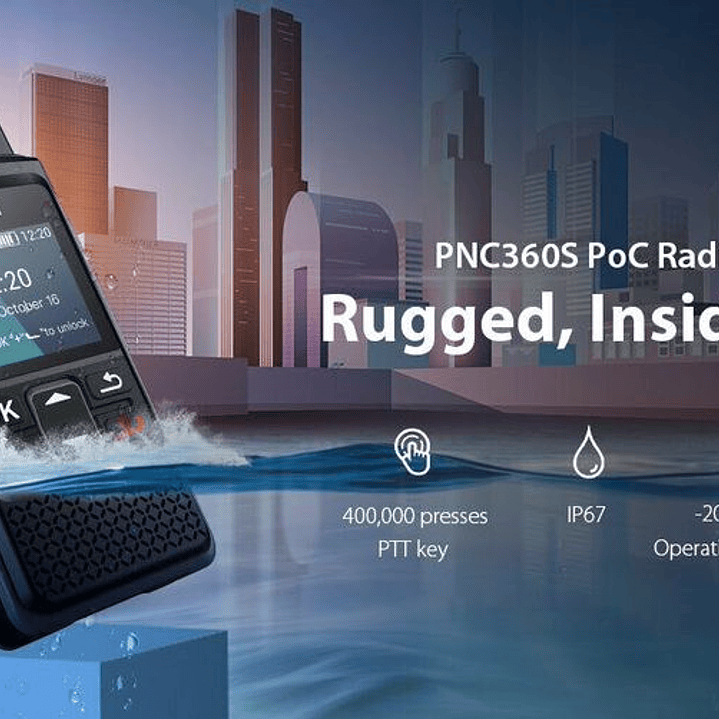 10 Hytera PNC360S + 10 EHS26R Auriculares + PoC Radio PTT sobre celular duradero y confiable para las condiciones más difíciles 13