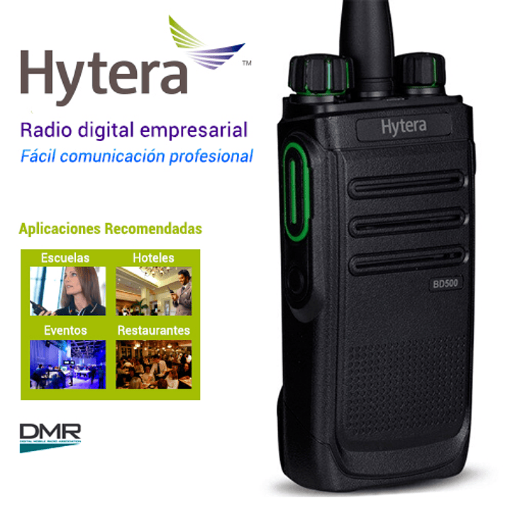 (Compra 20 y lleva 22) Hytera BD506 UHF1 410-480 Mhz 48CH DMR Tier II 4W Radio digital y analógica con cancelación de ruido sin pantalla Precio con iva incluido- COPIAR 31