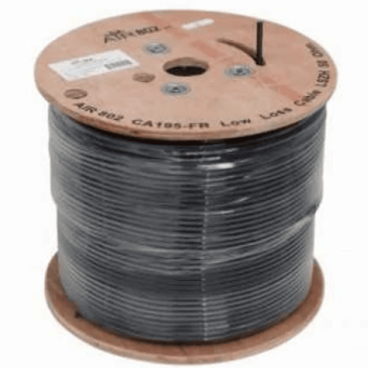 Comkit RG-58U-REEL Carrete de 305 mts de cable coaxial 1/4” Multifilar flexible 101pF/m 50Ω 66% 130Ω/Km >90dB 3.0KVms 41GHz 2.5Kw Precio con iva incluido 1