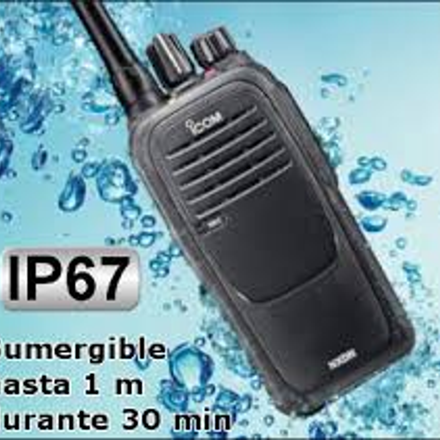 ICOM IC-F2100D UHF 450-520MHz 16CH Digital NXDN 5W Radio digital y analogica sin pantalla IP67 Normas militares MIL-STD-810-G Precio con iva incluido 4
