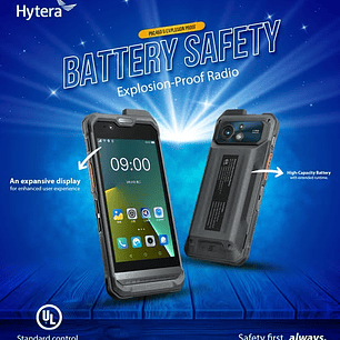 Hytera PNC460 UL913 Smartphone Intrínseco Class I, II, III; Division 1;  Groups A–G; T4 and -20°C to +60°C d for hazardous locations with potentially  explosive gas and combustible dust Precio con iva