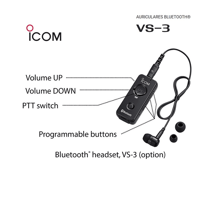 ICOM VS-3 Auriculares Bluetooth para equipos ICOM con Bluetooth Precio con iva incluido 2