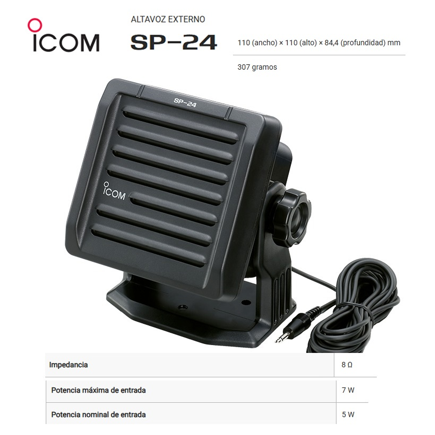 ICOM SP-24 Altavoz externo para equipo marino IC-M803 (Importación a pedido 4-6 semanas) Precio con iva incluido 1