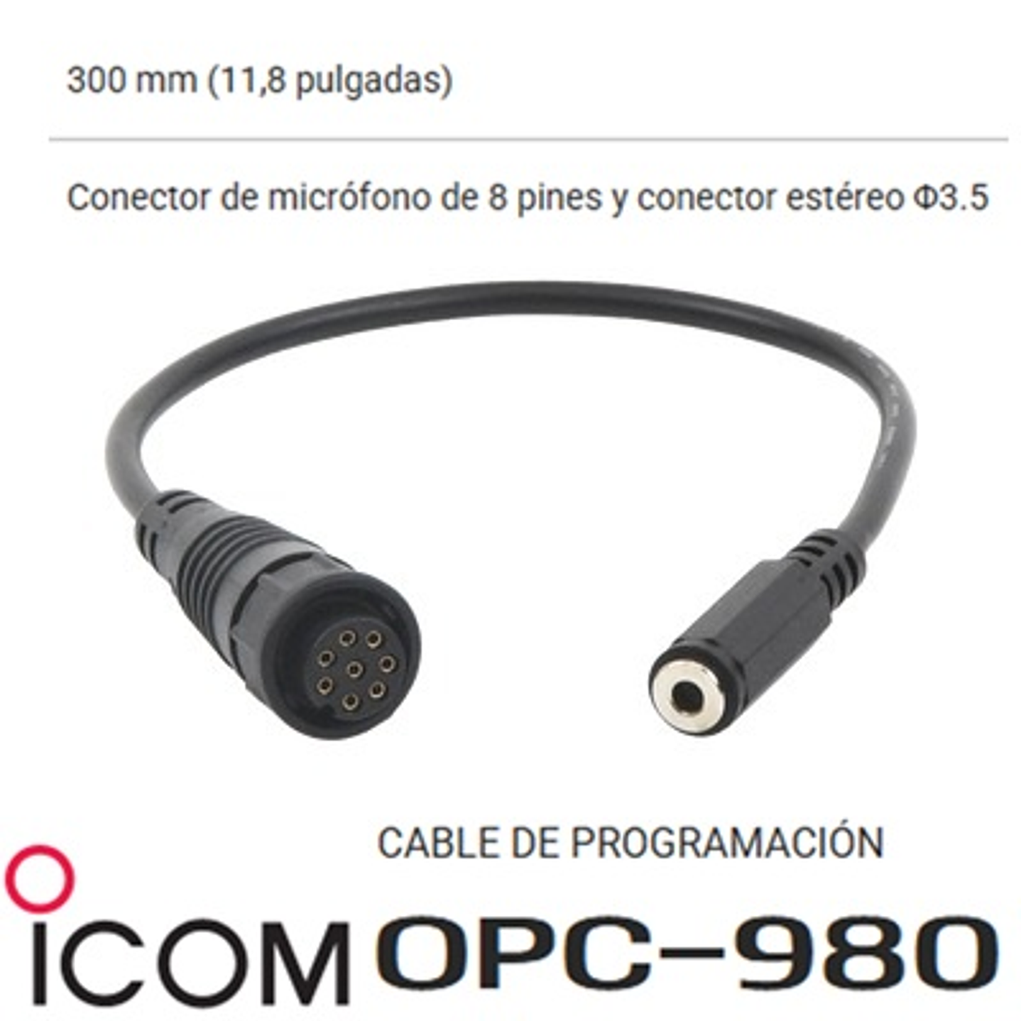 ICOM OPC-980 Interfaz de programación para radios IC-M506, requiere cable OPC-478U (Importación 4-6 semanas) Precio con iva incluido 1