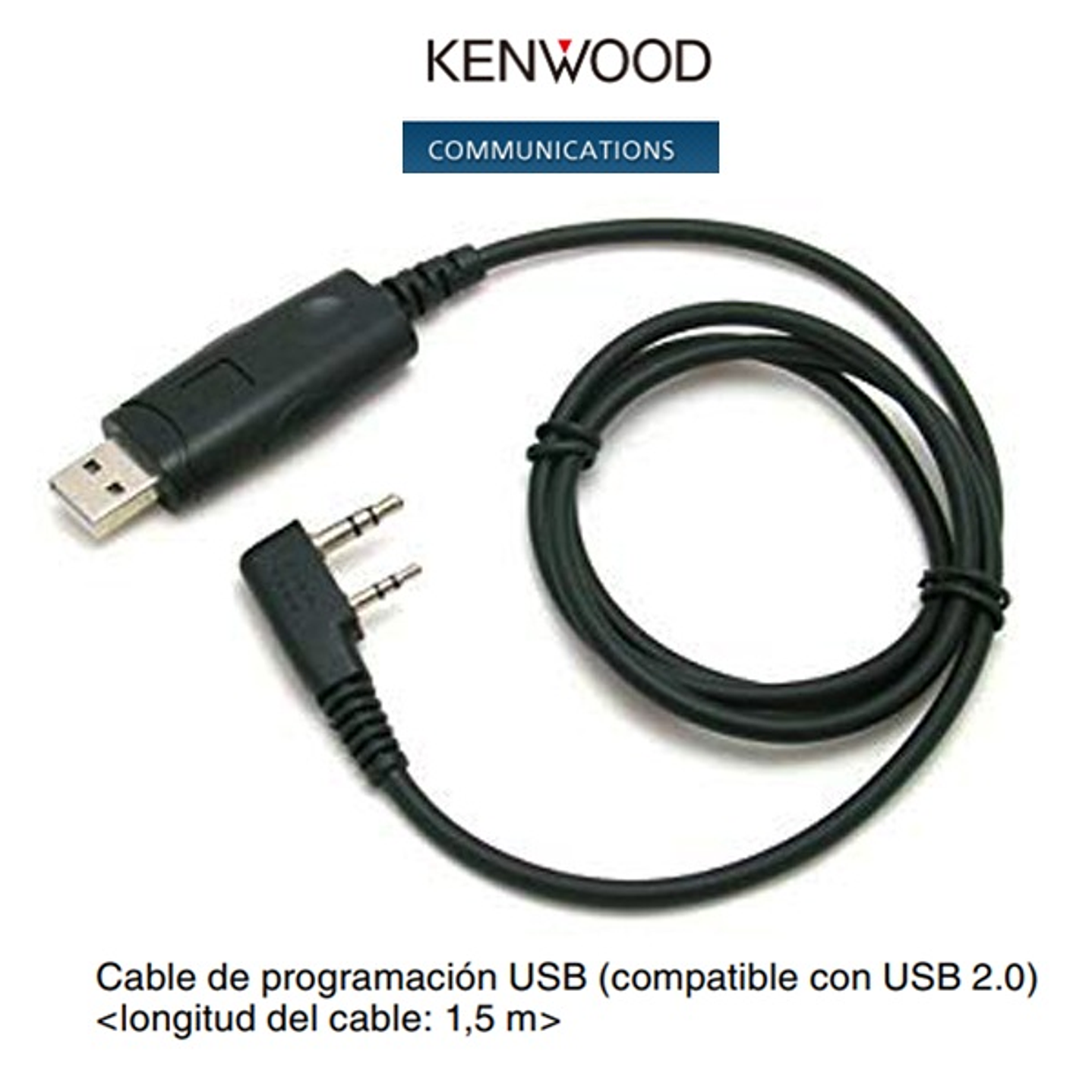 Kenwood KPG-22UM Cable de programación para equipos portátiles con entrada de audio de 2 pines Precio con iva incluido 1