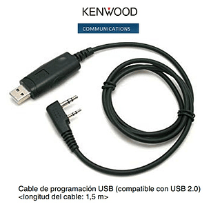Kenwood KPG-22UM Cable de programación para equipos portátiles con entrada de audio de 2 pines Precio con iva incluido