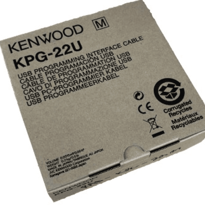 Kenwood KPG-22UM Cable de programación para equipos portátiles con entrada de audio de 2 pines Precio con iva incluido 9