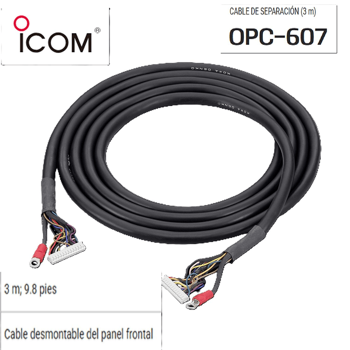 ICOM OPC-607 Cable separación 3m para equipos móviles ICOM (Importación directa 4-6 semanas) Precio con iva incluido
