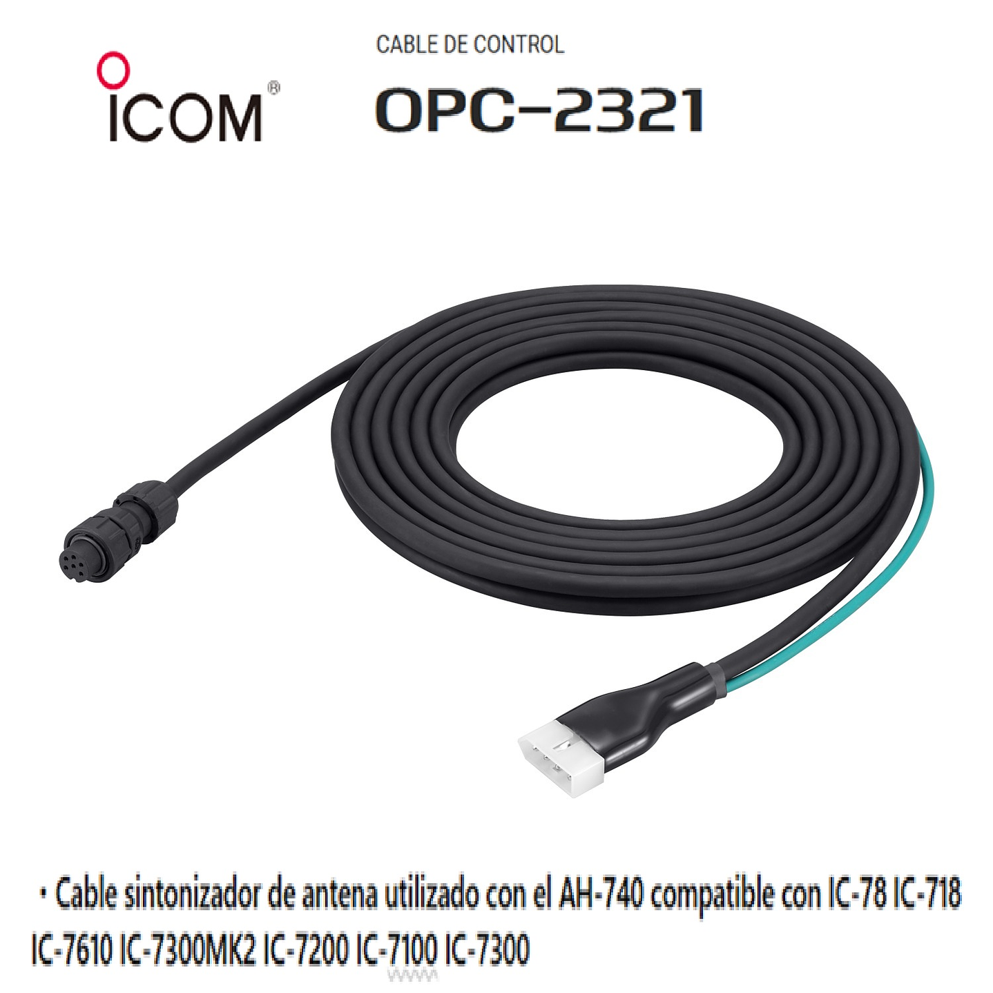ICOM OPC-2321 Cable sintonizador de antena utilizado con el AH-740 (Importación de 4 a 6 semanas) Precio con iva incluido