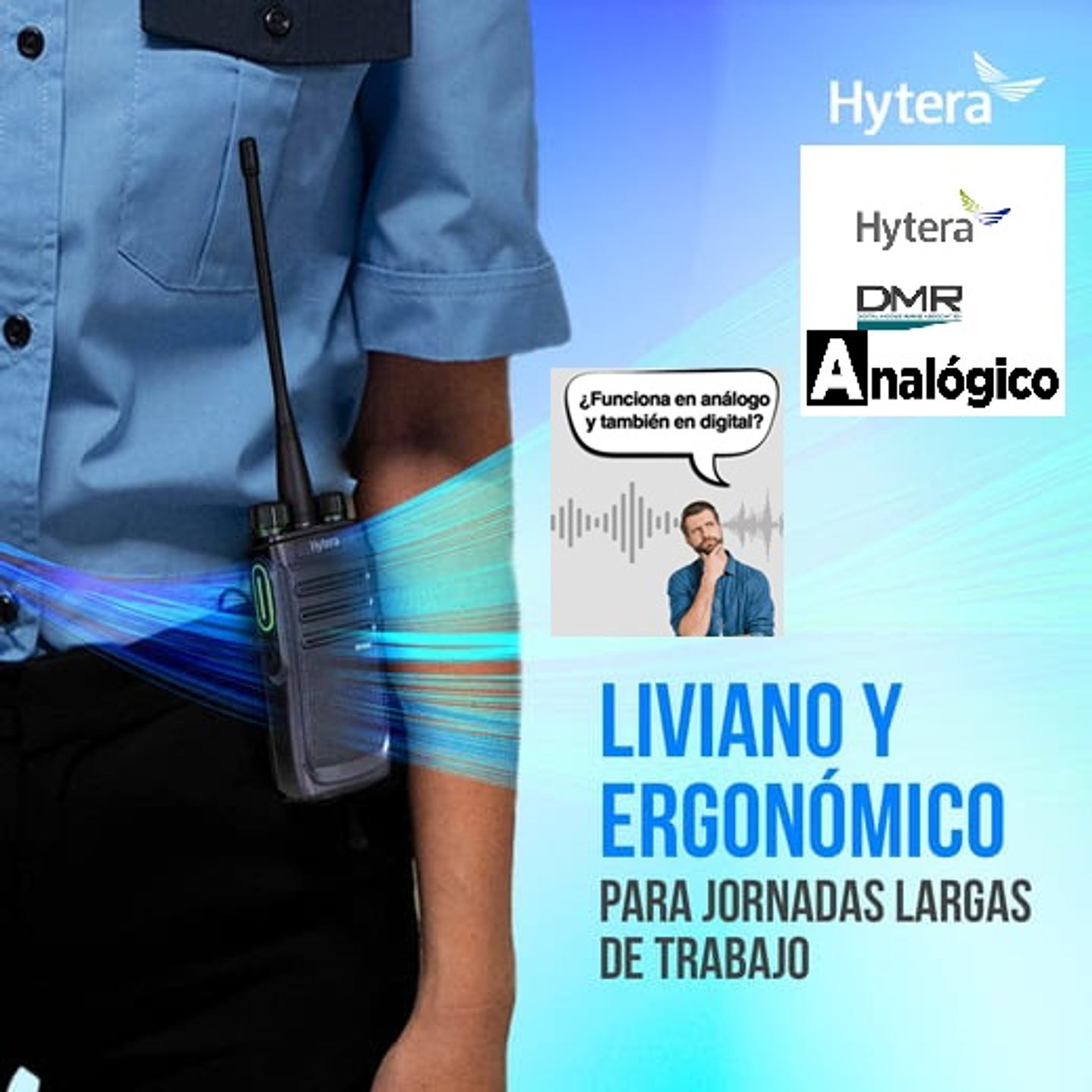 Hytera BD506 UHF1 400-470 Mhz 48CH DMR Tier II 4W Radio digital y analógica con cancelación de ruido sin pantalla Precio con iva incluido 2