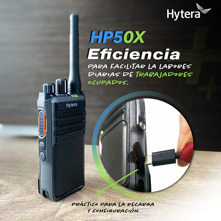Hytera HP506BT VHF 136-174 MHz 256 CH DMR y Analogico 5W Radio Digital Portátil Profesional Bluetooth Sin pantalla Precio con iva incluido 25