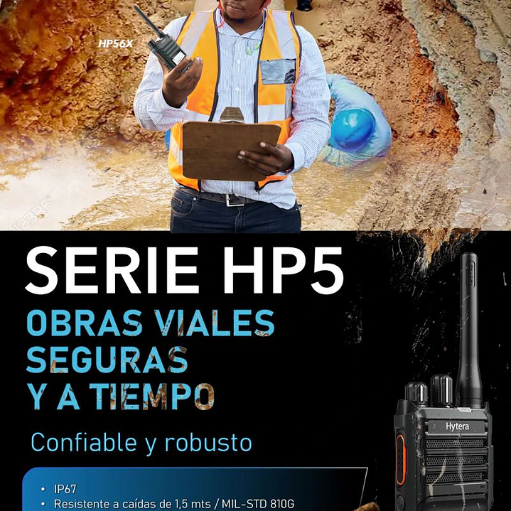 Hytera HP506BT UHF1 400-470 MHz 256 CH DMR Tier II 4W Radio Digital Portátil Profesional| |Bluetooth Sin pantalla Precio con iva incluido 6