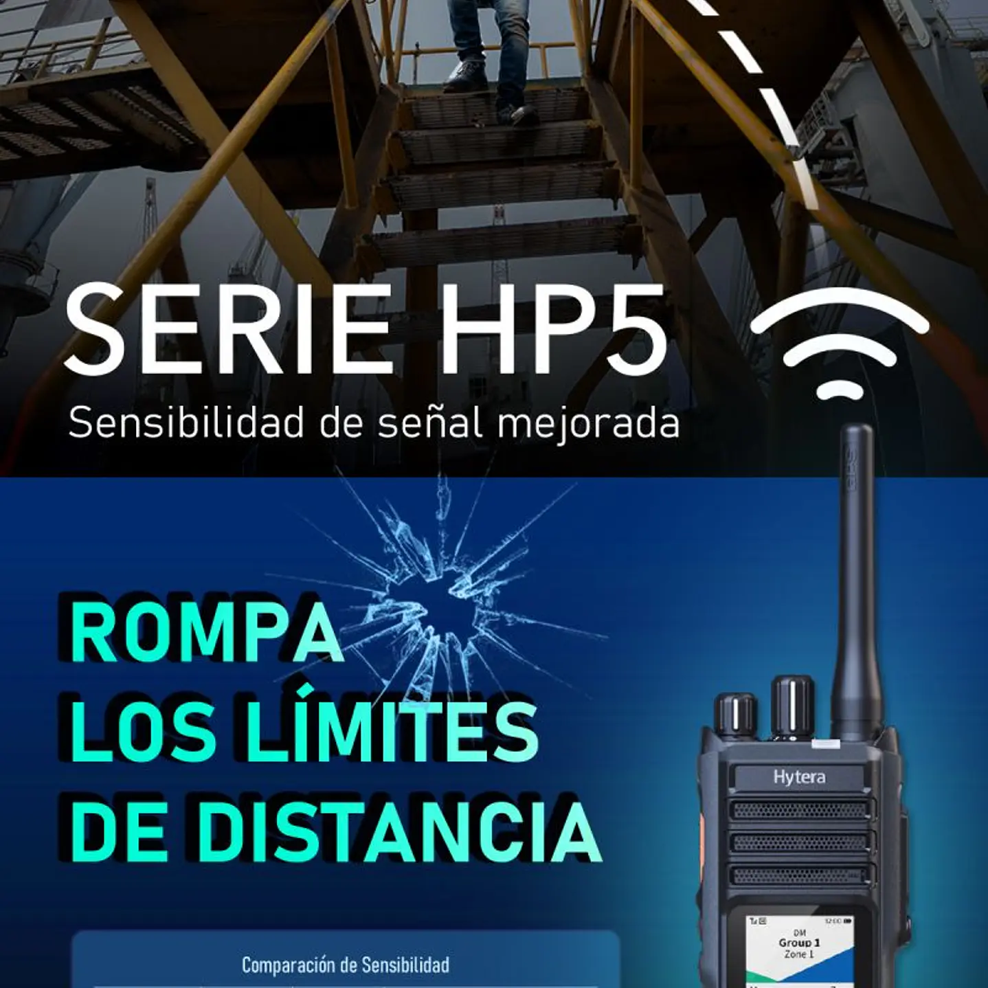 Hytera HP506GPS VHF 136-174 MHz 256 CH DMR y Analogico 5W Radio Digital Portátil Profesional | GPS Sin pantalla Precio con iva 8
