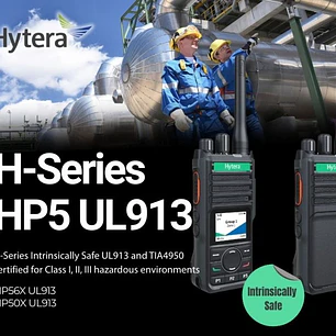 Hytera HP506 UL913 VHF 136-174 MHz 256CH Digital DMR y Analogico 5W Intrinsicamente Seguro 5W Radio Digital y Analogico, parlante antimagnetico, con cancelación de ruido IP67 Precio con iva incluido