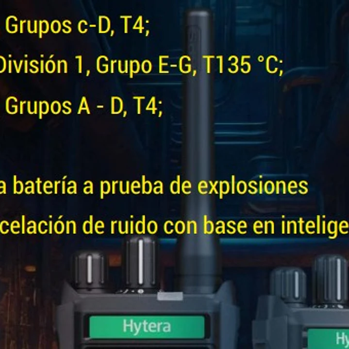 Hytera HP506 UL913 UHF1 400-470 MHz 256CH Digital DMR y Analogico 4W Intrinsicamente Seguro 5W IP67 Radio portatil (A pedido por importación) Precio con iva incluido 16