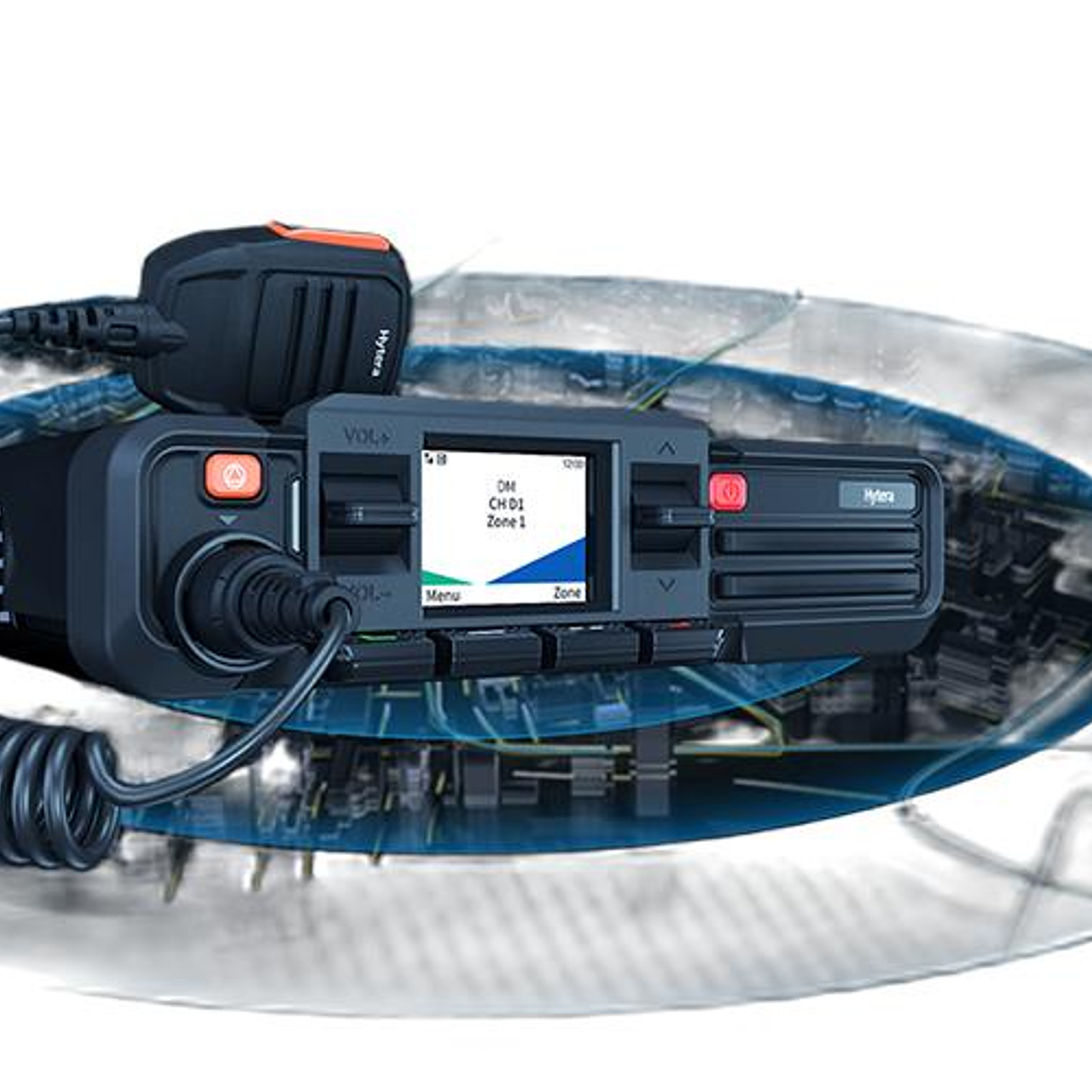 Hytera HM686H UHF2 450-527MHz 512CH DMR Tier II Analogico 45W Radio móvil digital profesional High Power 5/45W LCD screen Precio con iva incluido 8