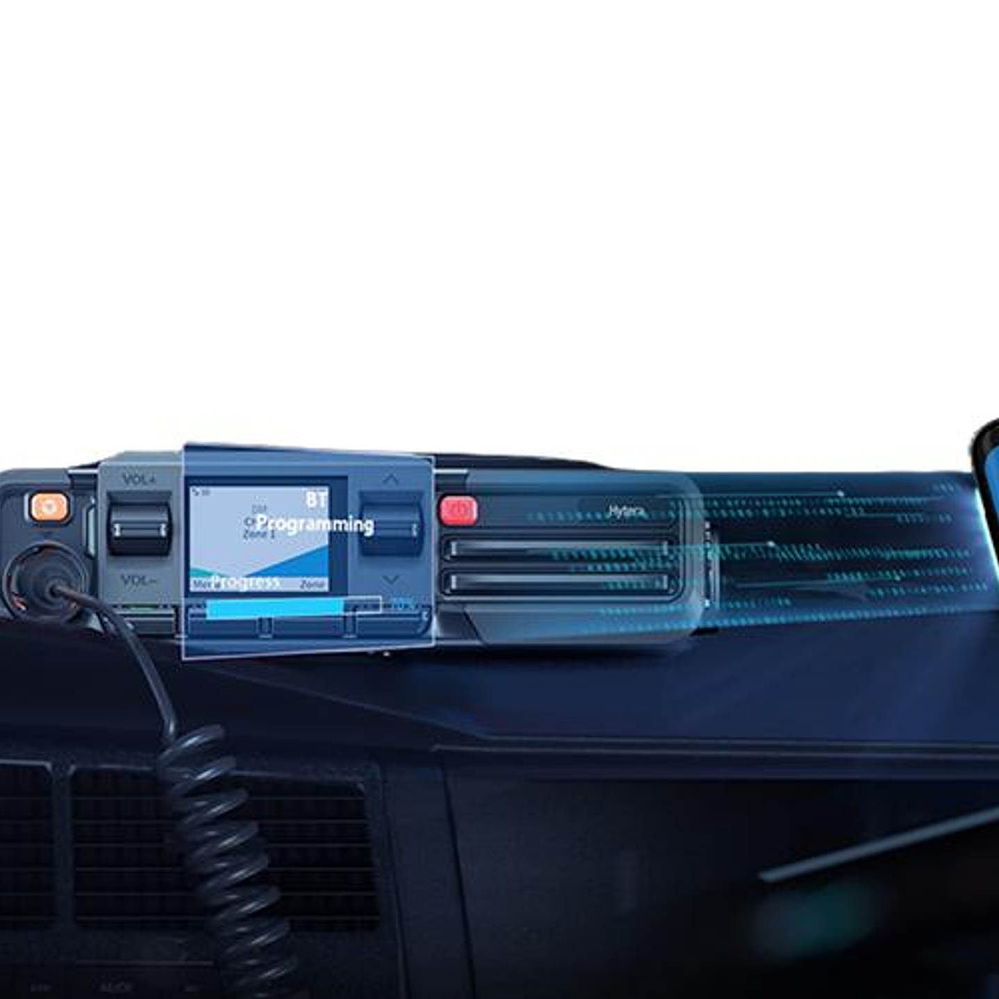 Hytera HM686H UHF2 450-527MHz 512CH DMR Tier II Analogico 45W Radio móvil digital profesional High Power 5/45W LCD screen Precio con iva incluido 10