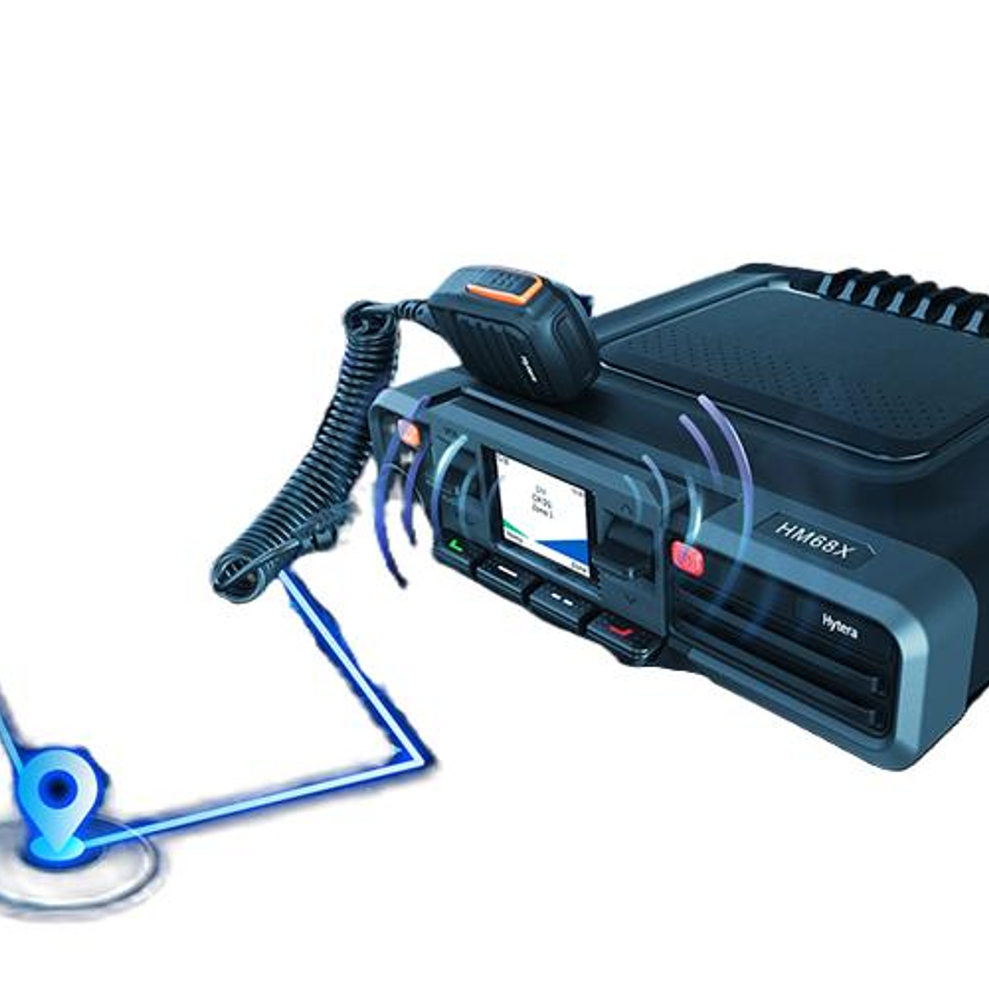 Hytera HM686H UHF2 450-527MHz 512CH DMR Tier II Analogico 45W Radio móvil digital profesional High Power 5/45W LCD screen Precio con iva incluido 13