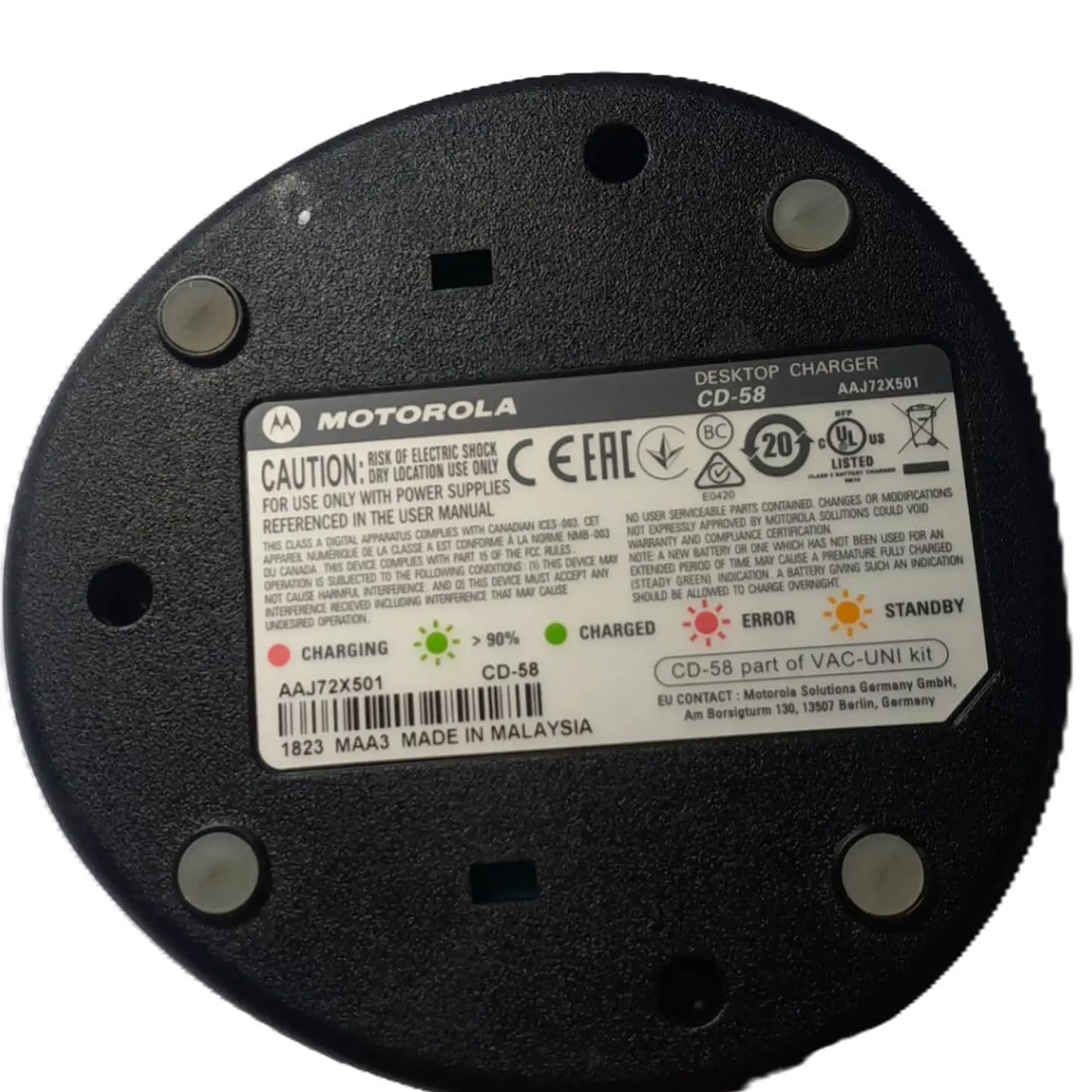 Motorola CD-58 + PA-55C (Original nuevo) Cargador de Escritorio con transformador para equipos Motorola Vertex Standard VX-261 Precio con iva incluido 2