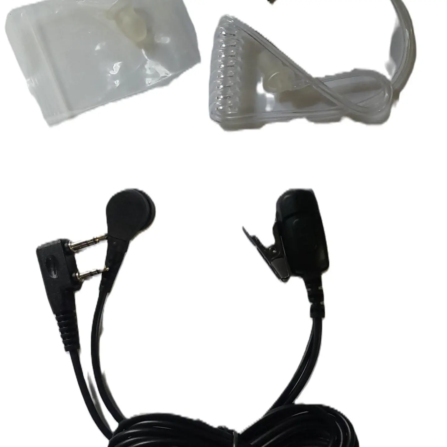Genérico E1802-K Auricular tubo acústico transparente con ptt solapa para Kenwood Baofeng Wouxun Wings WLN Precio con iva incluido  1