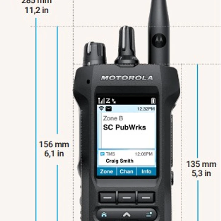 Motorola APX N30 Radio portátil de dos vías APX N30 P25 800 MHz de banda única, Batería 2850 mAh, OTAP, Wifi, Bluetooth Precio con iva incluido 9