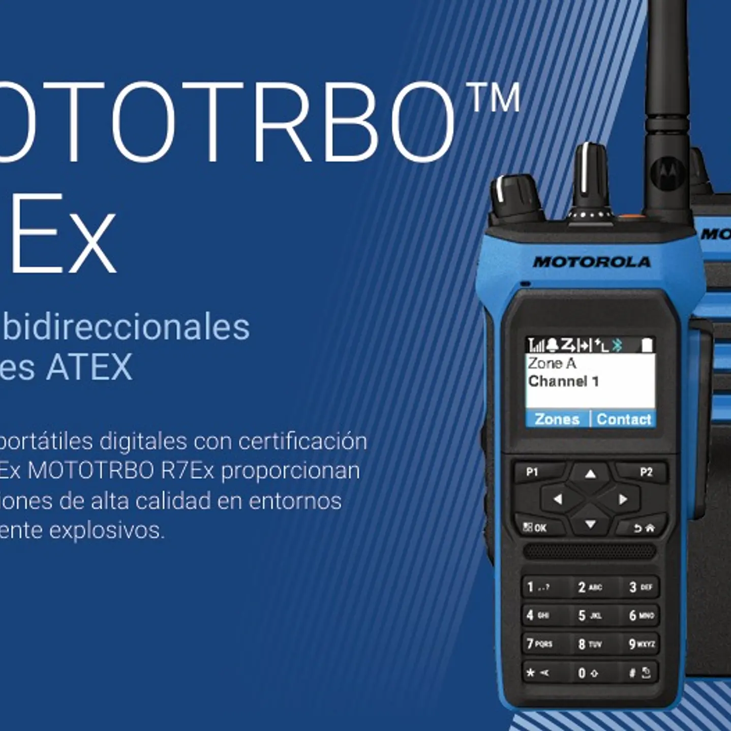 Motorola R7EX NKP UHF 403-470MHz 64CH MOTOTRBO y Analógico ATEX 1W Radio portátil intrínsecamente seguro sin pantalla Precio con iva incluido 9