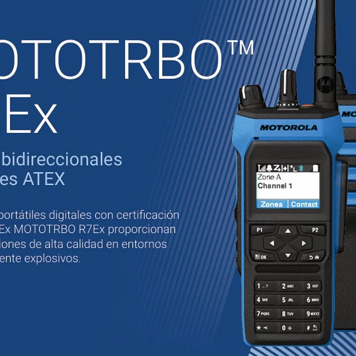 Motorola R7EX NKP UHF 403-470MHz 64CH MOTOTRBO y Analógico ATEX 1W Radio portátil intrínsecamente seguro sin pantalla Precio con iva incluido 9