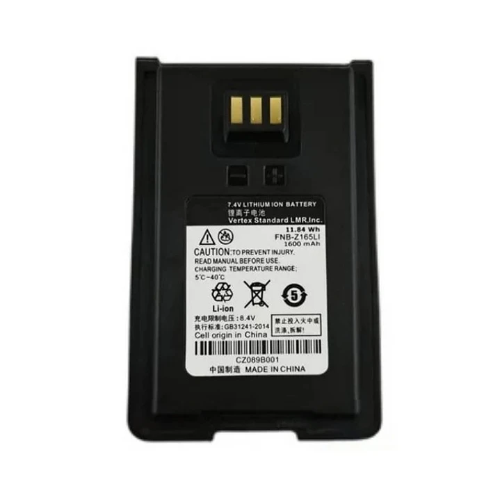 Vertex Standard by Motorola CZ089B002 Batería original de ion de litio de 1600mAh FNB-Z165 para Vertex Standard VX-80 Precio con iva incluido 1
