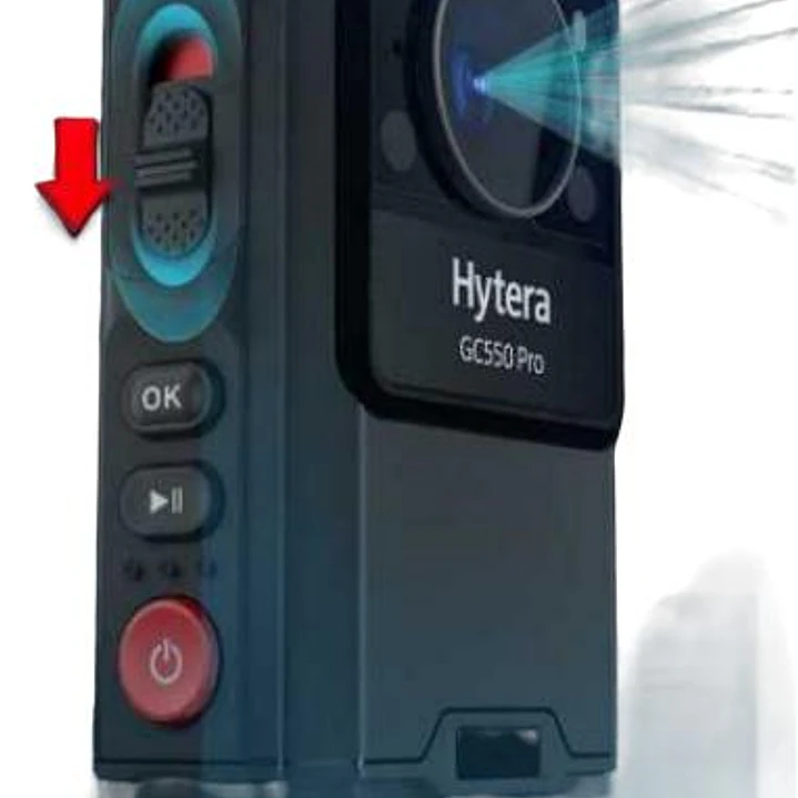 Hytera GC550PRO Bodycam profesional para personal de seguridad con 128GB IP67 Batería no removible de 2.100 mAh Campo de visión 118° Pantalla de 2